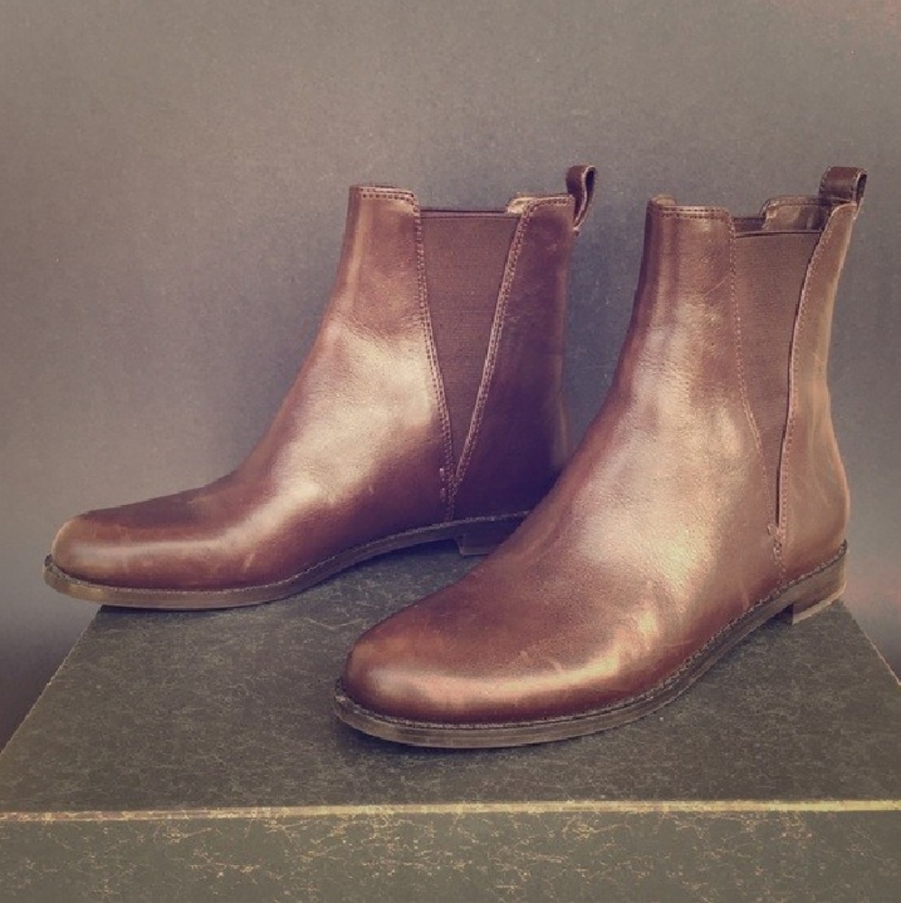 Via Spiga Dark Brown Chelsea Boots